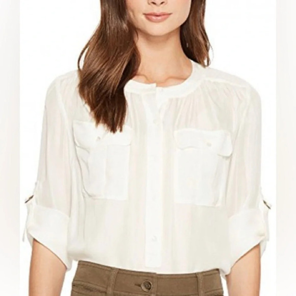 Trina Turk Cream blouse, size xs - Picture 1 of 8